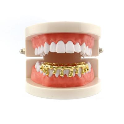 China Copper Copper Customized Dental Hip Hop Metal Tooth Grill Unisex Silver Gold Grill for sale