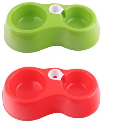 China New Design Double Pet Water Bowl Portable Automobile Viable Resin Polypropylene Feeding Dog Bowl for sale