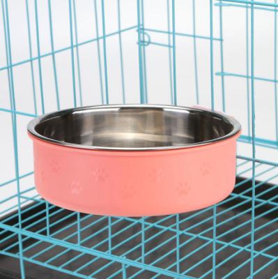 China Wall Mounted Bowl Anti-Fall Wheels Dog Pet Driver Bowl Eco-Friendly Sustainable Stainless Steel For Cat Dog Puppy for sale