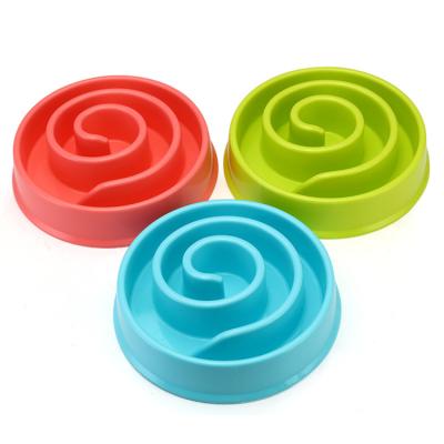 China Single Slow Sustainable 3 Colors PP Pet Food Bowl Plastic Pet Food Bowl Sustainable Feeding Accessory Non-Slip Dog Feeding Accessory for sale