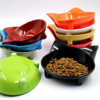 China Cute Viable Colored Portable Melamine Dog Feeder Shaped Cat Bowl Luxury Dog Bowl Slow Dog Food Bowls for sale