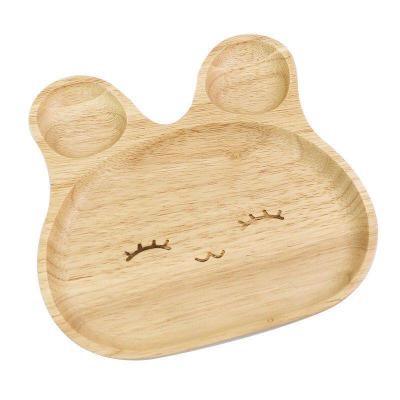 China Modern Eco-Friendly Wooden Kids Plate Baby Dishes for sale