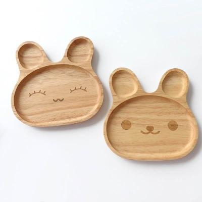 China Viable China Factory Wholesale New Arrival Custom Wooden Tray For Kids Baby Wooden Dish for sale