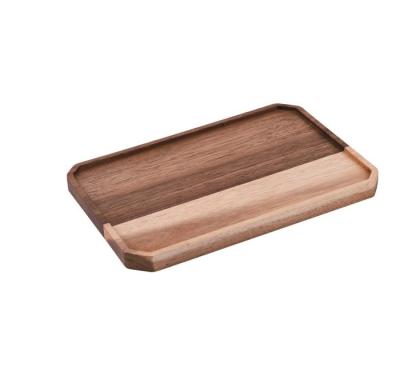 China Multifunctional Wooden Fruit Tray Children's Tray Nuts Appetizer Snacks Fruit Tray Wood Plate for sale