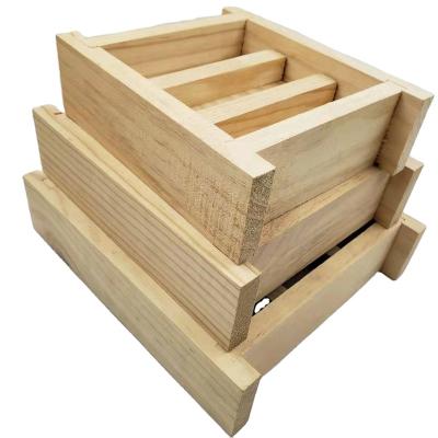 China Sustainable Natural Wooden Maker Kit Wood Tofu Box Food Varisized Tofu Making Tool for sale