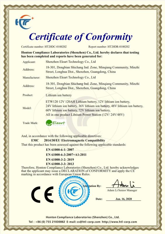 CE - Shenzhen Eleart Technology Co., Ltd.