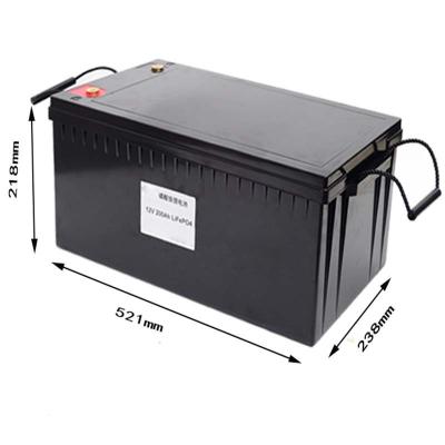 China Deep cycle lifepo4 battery 12V 200Ah lifepo4 battery lithium rv camper battery 150A discharge with high inrush current capacity for sale