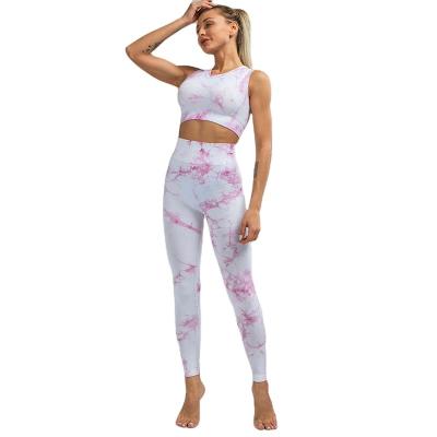 China Ptsports Breathable Private Label Fitness Clothing Girls Custom Sports Wear Women Spandex Yoga Set Bra And Leggings Two Piece Set for sale