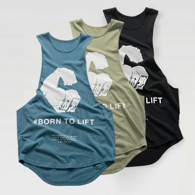 China New T-shirt Cotton Muscle Fitness Vest Other Men's Casual Stretch Vest Sleeveless Knit for sale