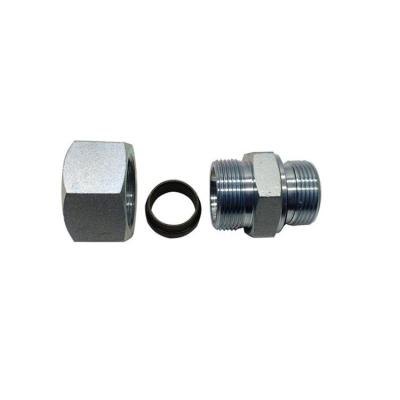 China Hose lines connect standard straight male type 2c hose ferrule fitting to swivel nut for hydraulic oil transition joint for sale