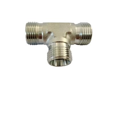 China Wide Hydraulic Tee Connector 3 Ways Hydraulic Male Tee Hose Fitting Factory Supplier Adapter for sale