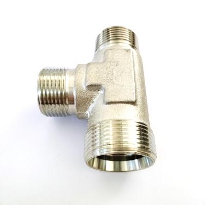 China Wide Compression Equal Tap Stainless Steel Nipple Pipe Fitting Hydraulic OEM Odm Adapter for sale