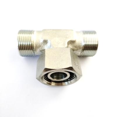 China Wide Threaded Tee Fitting Stainless Steel Hydraulic Adapters for sale