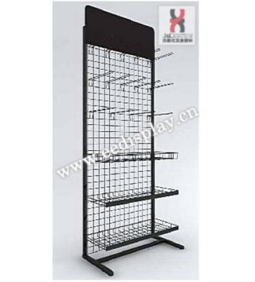 China In store floor gridwall socks display rack/underwear hanging racks/powder iron coated store display rack for sale