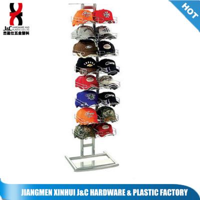 China 2018 Single Sided Floor Standing Baseball Cap Display Rack Hats Display Stand for sale