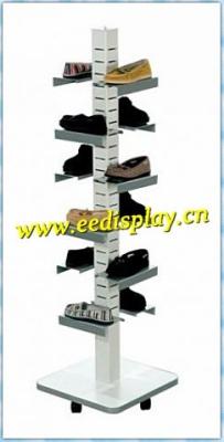 China 4 Sides Free Standing Bare Shelf Shoes Retail Store Display Rack / Multifunctional Metal Display Rack For Store Sales for sale