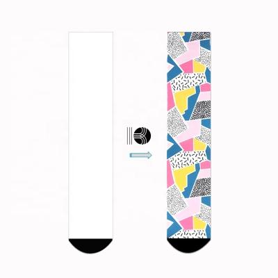 China 360 Viable Custom Printing Patterns Colorful Blanks Socks Sublimation Printing Mens Crew Socks for sale