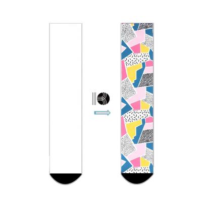 China Kangyi QUICK DRY Sublimation Blank Socks Custom Your Own White Polyester Crew Digital Print Socks for sale