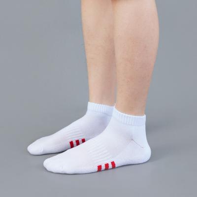 China Wholesale custom white cotton stripe workout short unisex ankle socks QUICK DRY 100 for sale