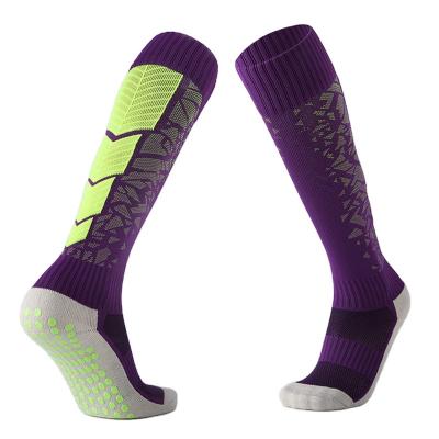 China Breathable Wholesale Custom Non Slip Football Socks Long High Grip Socks for sale