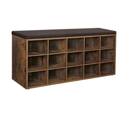 China Good Quality Modern Wooden Entryway Shoe Cabinet Bench With Soft Cushion for sale