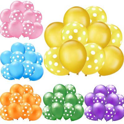 China Hot Sale 10 Pcs Party Decoration Colorful Dots Latex Balloons For Wedding Decoration Birthday Party Supplies Festival Balloon Party Decoration for sale