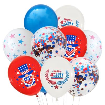 China Amazon Hot Selling American Independence Day Party Supplies Decoration Confetti Latex Balloons for sale