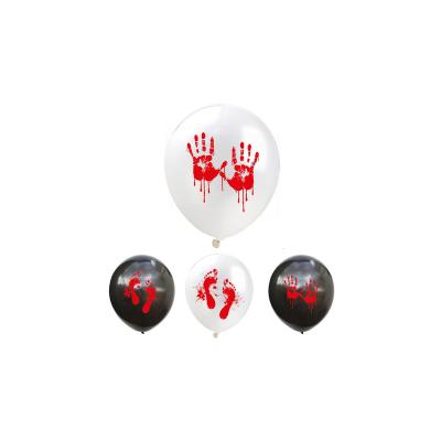 China Hot Sale Hawaii Party Supplies Horror Printed Bulk Halloween Latex Balloons For Party Home Decoration for sale