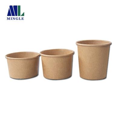 China White Brown Soup Disposable Single Wall Cup Fast Food Packaging for sale