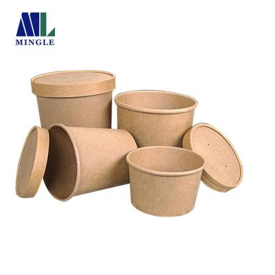 China 8oz 12oz 16 oz 26oz 32oz Disposable Paper Soup Container Disposable Packaging Take Away Paper Soup Cup for sale