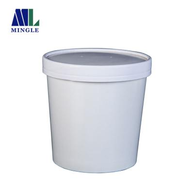 China Customized Logo White Paper Eco-friendly Paper Cup Coating Disposable Paper Cup For Soup With Lid for sale