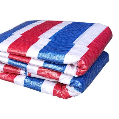 China Waterproof PP Garden Furniture 85g Films Sunscreen Waterproof Cloth Agriculture Plastic Products Shading Dustproof Color Striped Tarps for sale