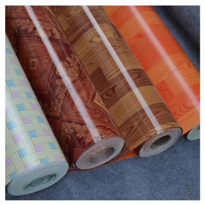 China Custom Waterproof Plastic Wood Flooring Roll Wear Resistant PVC Plastic Laminate Flooring for sale