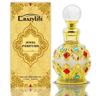 China 15ml Crown Glamour Arab Middle East Dubai Women's Essential Oil Perfume Dropper Bottle for sale