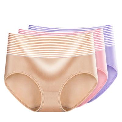 China Hotsale Women Ladies Ladies Mid Rise Panties Hip Stripe Antibacterial Briefs Raise Briefs for sale