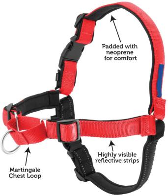 China Highly Visible Nylon Dog Harness , Reflective Dog Harness Padded With Neoprene for sale