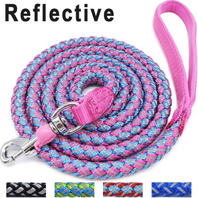 China Mountain Climbing Braided Nylon Rope Dog Leash , Dog Training Leash With Lock Catch for sale