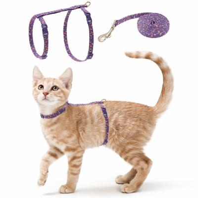 China Cat Harness Collar with Leash Set - Fashion Design with durable fastener and quick release buckle for sale