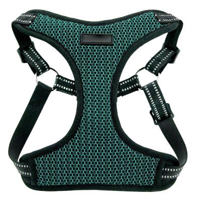 China All Weather Mesh Dog Harness Adjustable Small / Medium Pet Vest 100% Polyester for sale