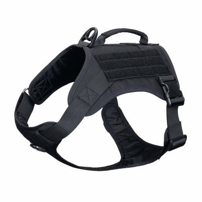 China Tactical Nylon Dog Harness Military K9 No Pull Pet Adjustable Training Vest for sale