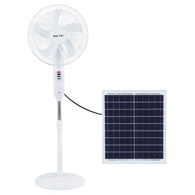 China 3 snelheid 12VDC Li Battery Pedestal Solar Fan 16in Metaal SAA Te koop