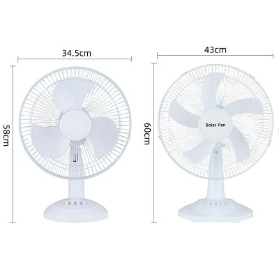 China 15W 12V 14“ Polysilicon de Zonneventilator 1050rpm van het Lijstvoetstuk met Heldere leiden Te koop