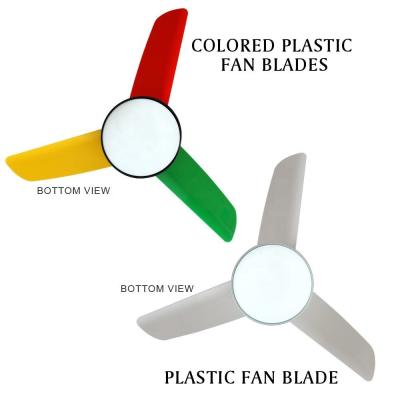 China IP20 3 Blades Flush Mount Ceiling Fan Light Remote Control Energy Saving for sale