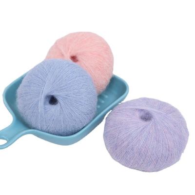 China Anti-pilling mohair silk medium shag yarn hand knitted sweater yarn DIY knitted sweater yarn for sale