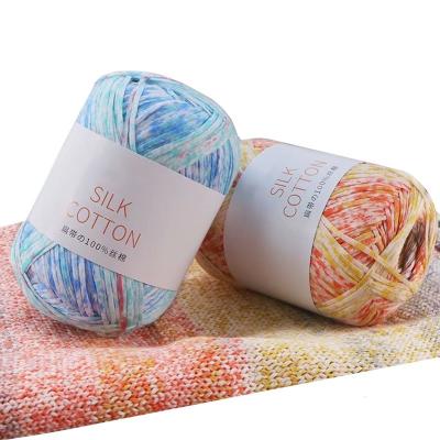 China Anti-pilling Fabric Wholesale Flat Band Line Mercerized Cotton Yarn Knitting Yarn Dyed Hand Knitted Lines Middle Thick Hollow Line for sale