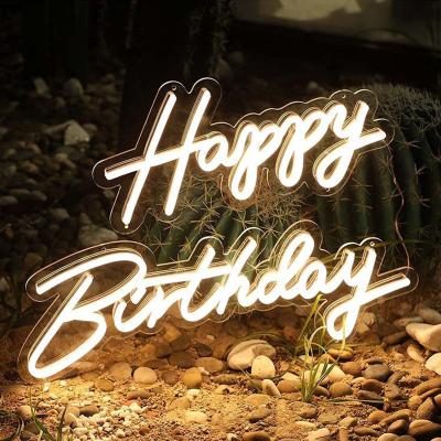 China Neon Sign Marriage Proposal Light Happy Birthday Led Happy Birthday Decorative Light Neon Light Sign Custom Luminous Word Led Letter Sign for sale