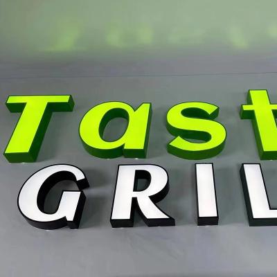 China Custom LED Character LED Signage 3m Luminous Signage OEM ODM Stainless Steel Outdoor Neon Light Up Letters Marquee Letters for sale