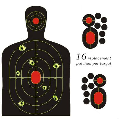 China Custom Outdoor Sports Game Shooting Factory Splash Aim Reactive Silhouette Shooting Target Triple for sale