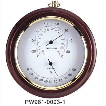 China Antique Famous Brand Style Weather Station Solid Wood Bead Automatic Clock for sale