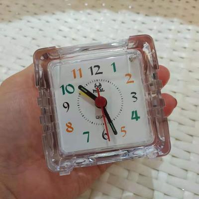 China Amazon Minimalist / Ebay Cheaper Transparent Moving Alarm Clock Hot Design For Promotion Gift Logo Changed Analog Alarm for sale